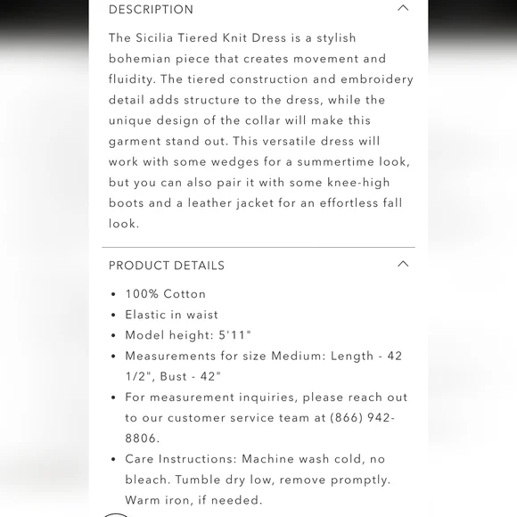 Johnny Was Sicilia Tiered Knit Dress Embroidered Details - Picture 5 of 10